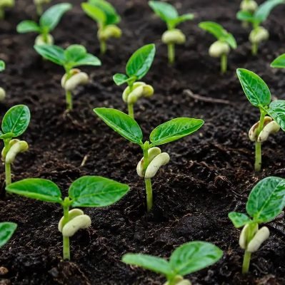 Seedlings growing on a Brazilian farm